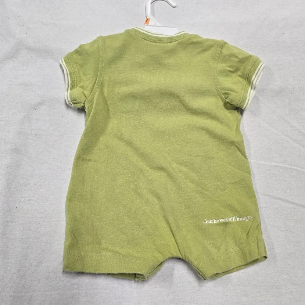 Carters Very Hungry Caterpillar Eric Carle Green Romper 3-6M Baby Boy Girl 2002